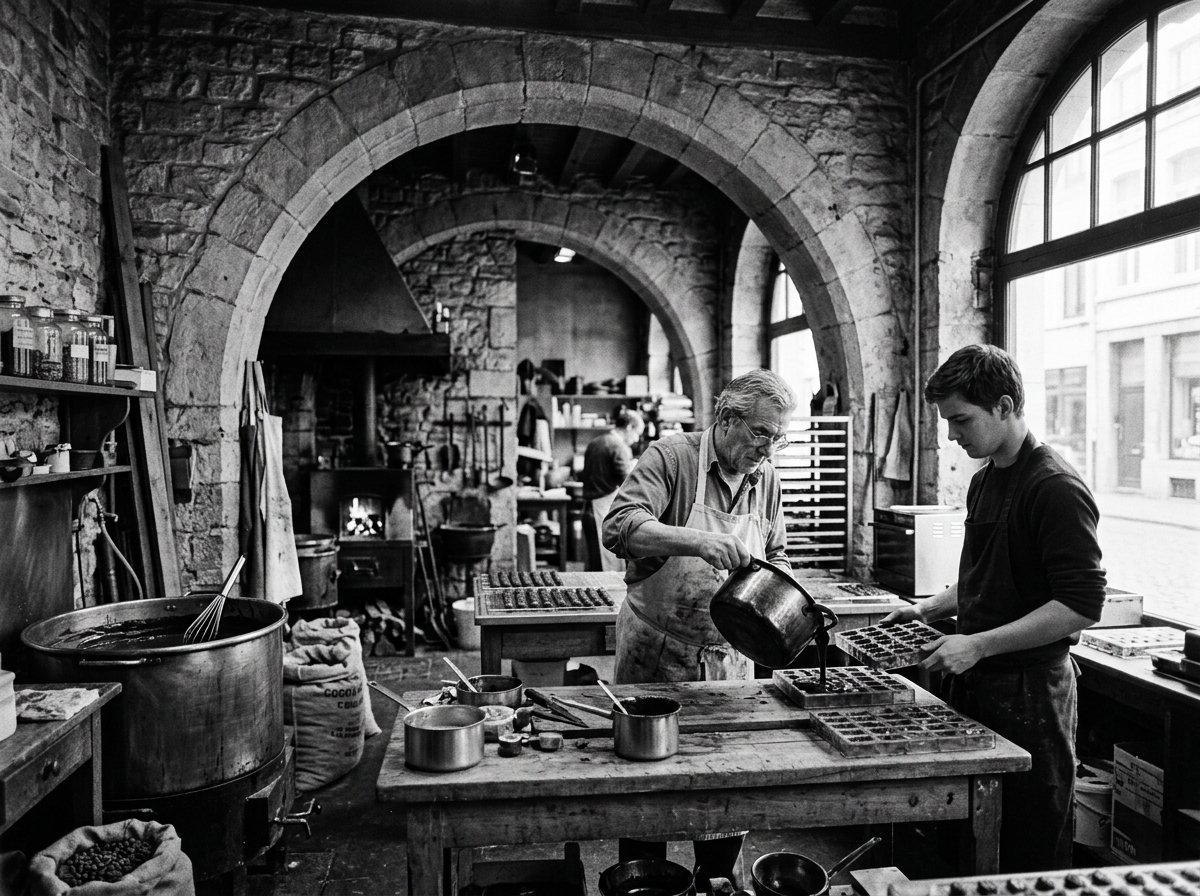 Vintage chocolate workshop in Brussels