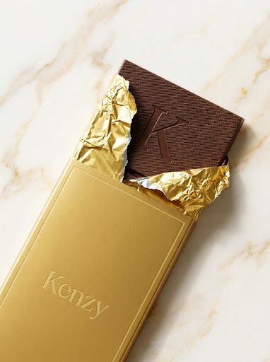 Luxury Kenzy Gold Wrapped Dark Chocolate Bar